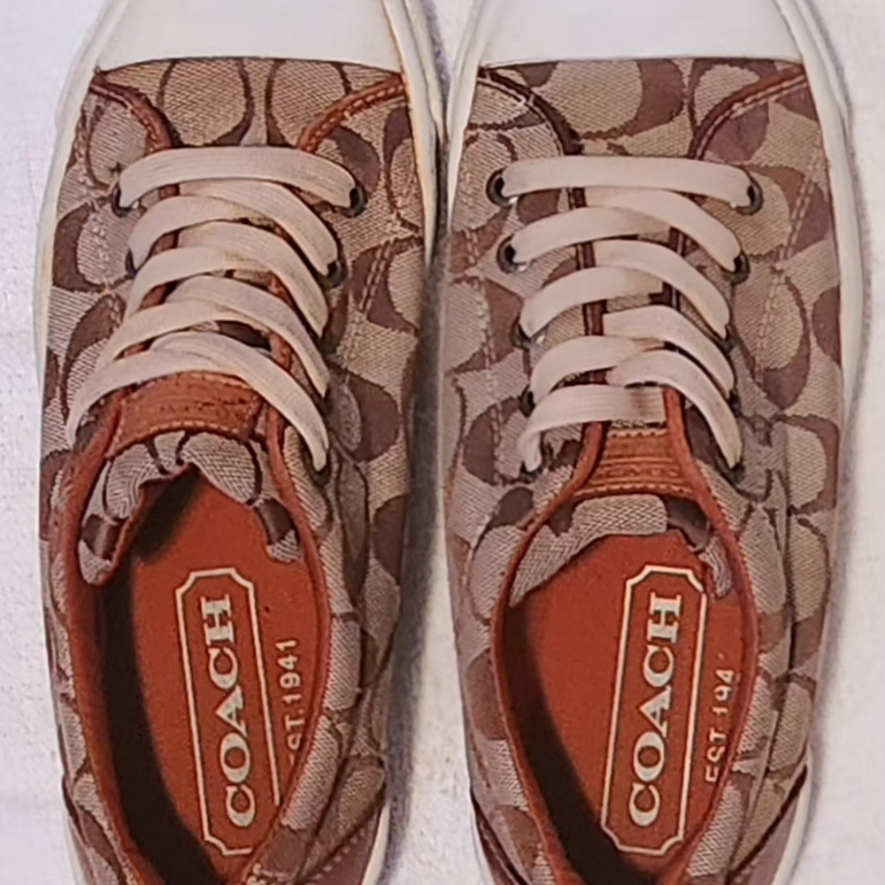 Coach Brown Monogram Sneakers